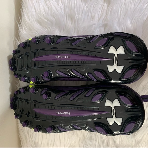 NEW Under Armour Men’s Purple & Black cleats New - Picture 5 of 6